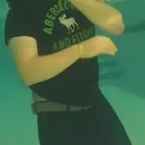underwater Levi jeans